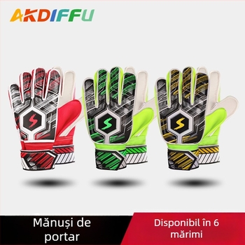 Mănuși de portar pentru fotbal unisex, din PU material și protecție a degetelor împotriva coliziunilor