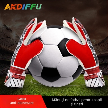 Mănuși de portar pentru fotbal unisex, din PU material și protecție a degetelor împotriva coliziunilor