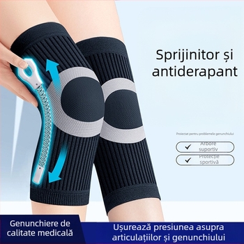 Protecții pentru genunchi Panapopo - antiderapante, de uz medical, pentru adulți (Brand: Panapopo; Material principal: nailon + fibre de poliester; Model: YYFH0807; Zone protejate: genunchii; Destinate adulților)