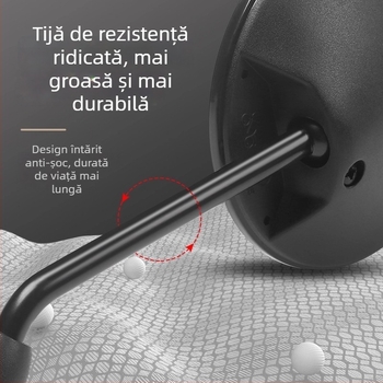Oglindă retrovizoare pentru bicicletă electrică și triciclu, rotundă, montaj cu filet pe partea dreaptă, rezistență la șocuri înaltă | Model YJ-B721, Brand YiJu
