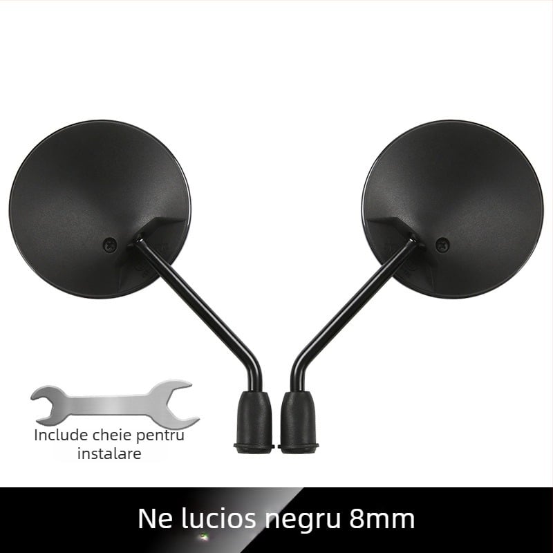 Oglindă retrovizoare pentru bicicletă electrică și triciclu, rotundă, montaj cu filet pe partea dreaptă, rezistență la șocuri înaltă | Model YJ-B721, Brand YiJu