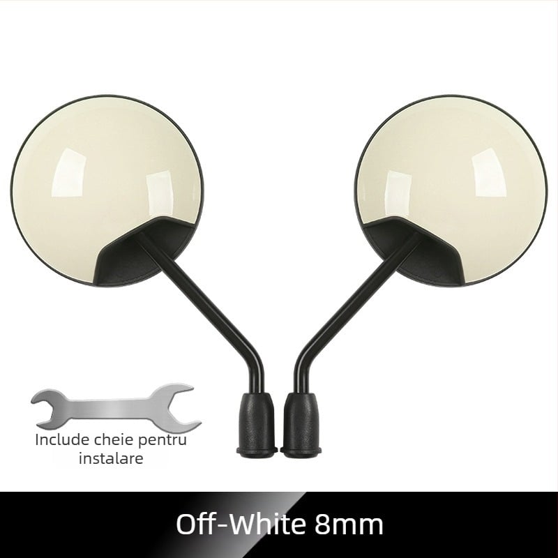 Oglindă retrovizoare pentru bicicletă electrică și triciclu, rotundă, montaj cu filet pe partea dreaptă, rezistență la șocuri înaltă | Model YJ-B721, Brand YiJu