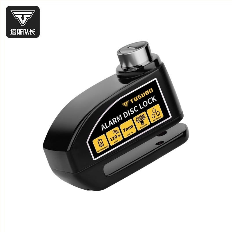 Blocare disc de frână cu alarmă anti-furt pentru motociclete și biciclete (Material: oțel aliat; Brand: TOSUOD; Potrivit pentru: motociclete și biciclete)