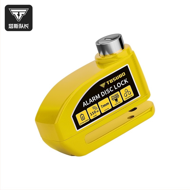 Blocare disc de frână cu alarmă anti-furt pentru motociclete și biciclete (Material: oțel aliat; Brand: TOSUOD; Potrivit pentru: motociclete și biciclete)