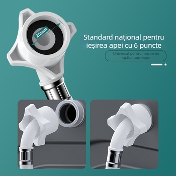 Aofulang xldzdg Conductă de alimentare cu apă pentru mașina de spălat – furtun extins rezistent la explozie, conector snap-on