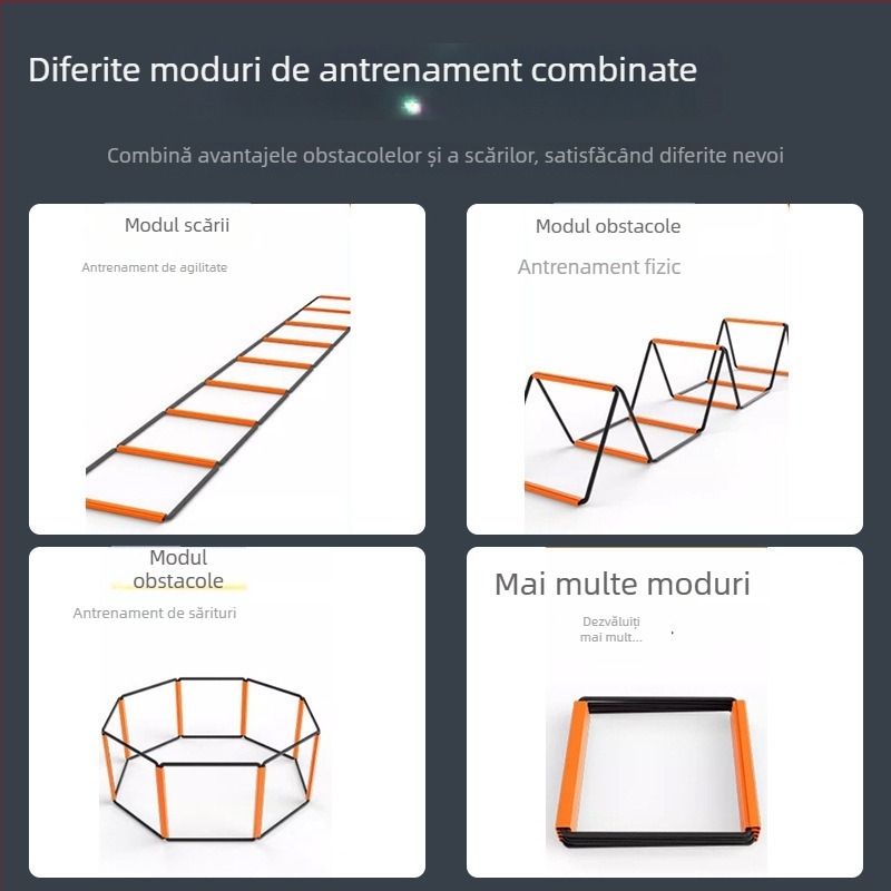 Scară de agilitate din oțel carbon – echipament de antrenament pentru fotbal, alergare și fitness