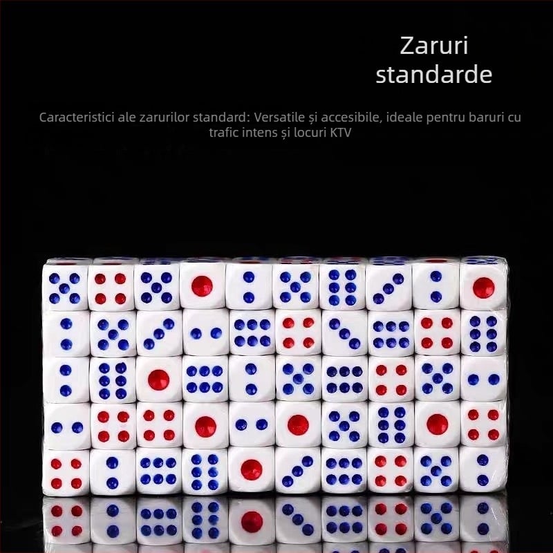 Zaruri din melamină Yishun, 100 buc., stil filet, pentru șah și jocuri de cărți