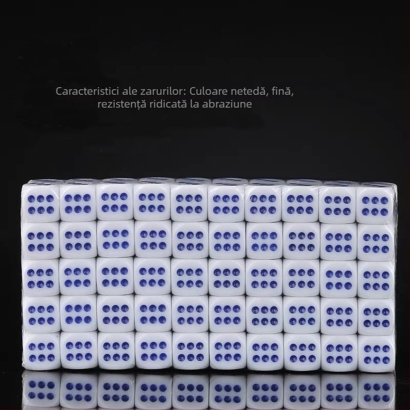 Zaruri din melamină Yishun, 100 buc., stil filet, pentru șah și jocuri de cărți