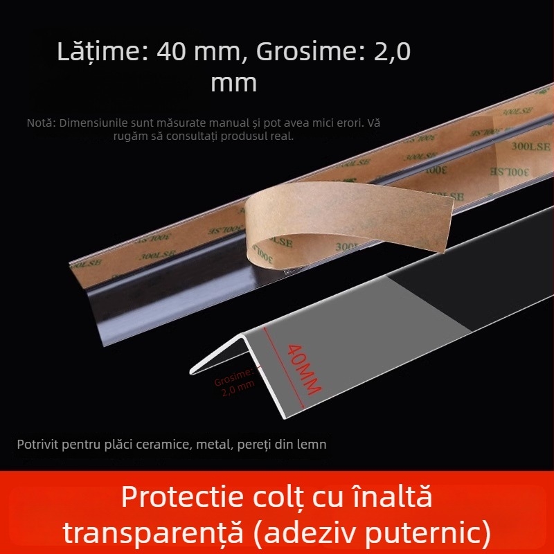 Benzi transparente pentru colțuri de perete, autoadezive, fără găuri, decorative pentru colț (Origine: Yiwu; Cod: 12345678; Export cross-border: Da; Brand: Altul; Importat: Nu)
