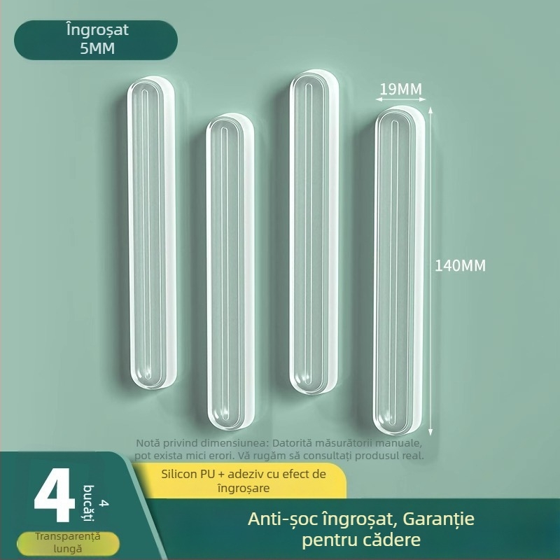 Tampon amortizor din silicon pentru mânerele ușilor și ușile de mobilier, set 2 bucăți, Shouli