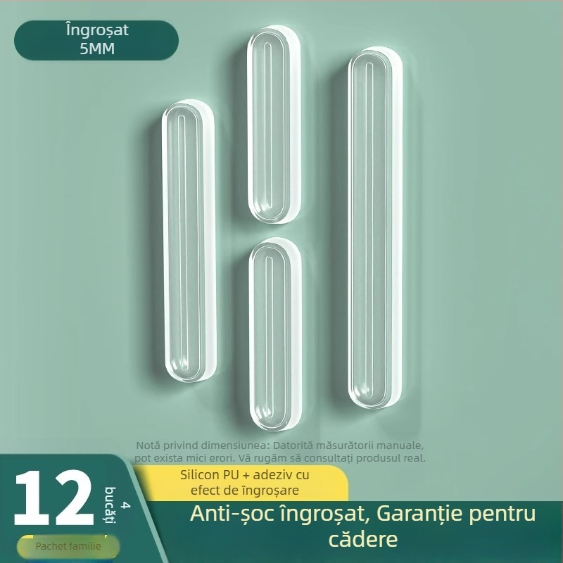 Tampon amortizor din silicon pentru mânerele ușilor și ușile de mobilier, set 2 bucăți, Shouli