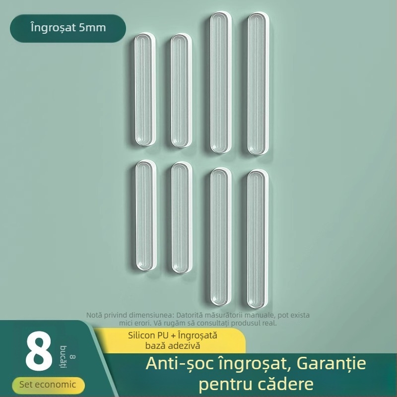Tampon amortizor din silicon pentru mânerele ușilor și ușile de mobilier, set 2 bucăți, Shouli