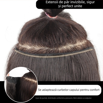 Șuvițe buclate pentru păr - set de patru piese, extensii cu clips, fibre de mătase rezistente la temperatură