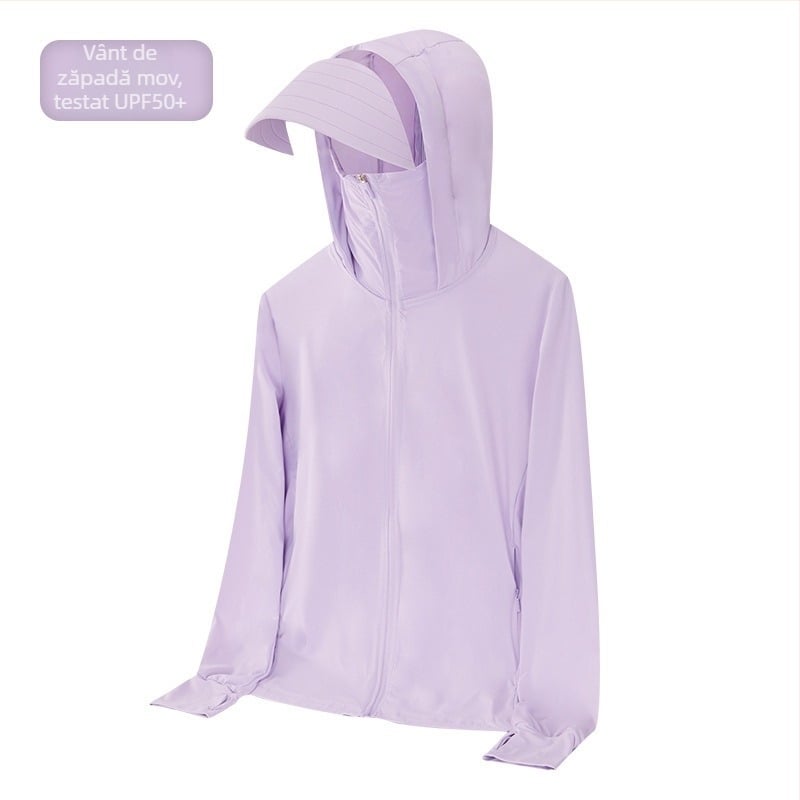 Geacă windbreaker cu glugă pentru exterior — respirabilă, uscare rapidă, UPF50+, material nylon