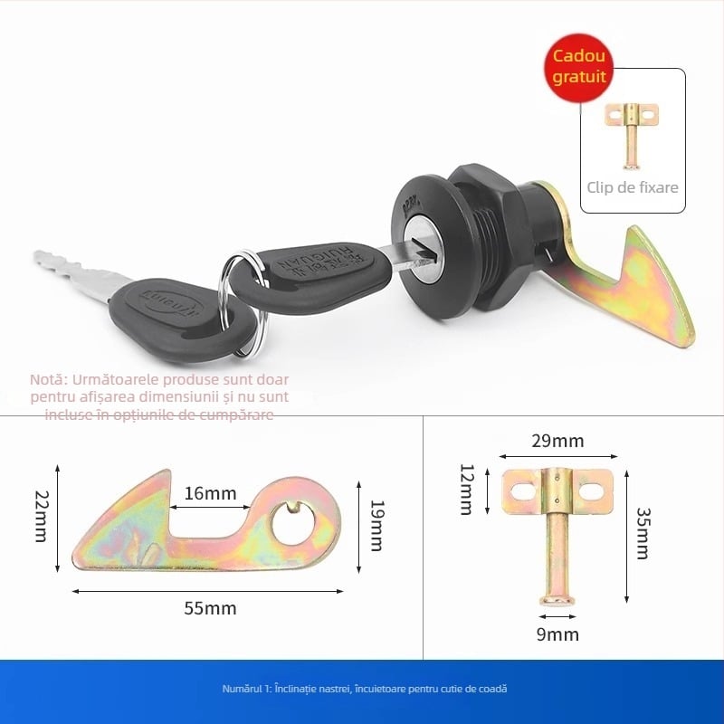 Încuietoare pentru portbagajul unui vehicul electric, universală, Material: ABS+Oțel, Model: Altul, Stil: Modern și simplu
