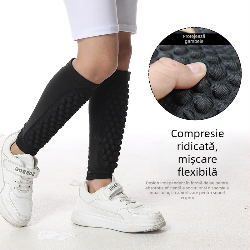 Protecții pentru tibie pentru copii – Protecții pentru picior din Spandex, pentru antrenament (Material: Spandex; Public țintă: Copii; Zonă de protecție: Tibie; Domeniu: Protecție pentru picior; Sporturi potrivite: Fotbal, Baschet, Alergare, Rugby, Skatebo