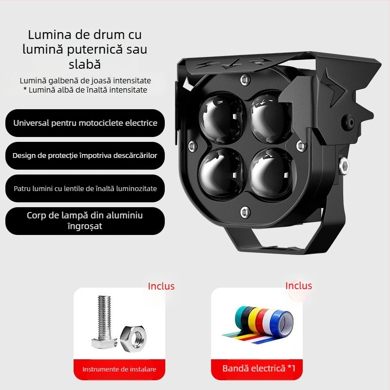 Spotlight LED pentru vehicule electrice, 20W, carcasă din aluminiu, 12-85V, model MQ-270A30