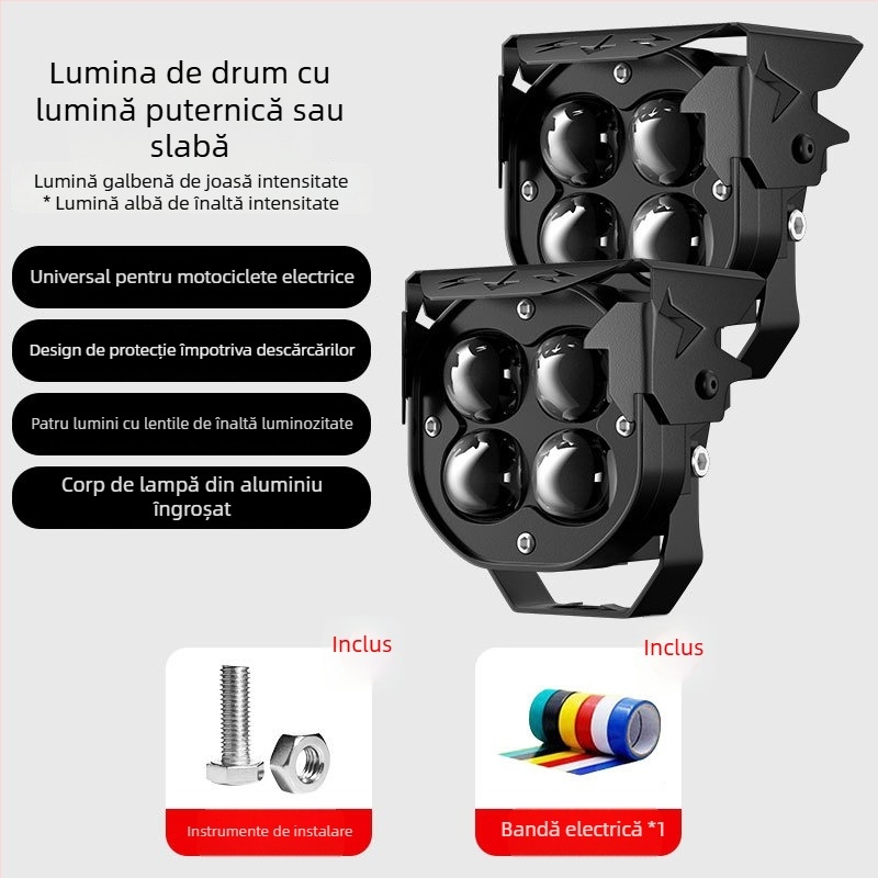 Spotlight LED pentru vehicule electrice, 20W, carcasă din aluminiu, 12-85V, model MQ-270A30