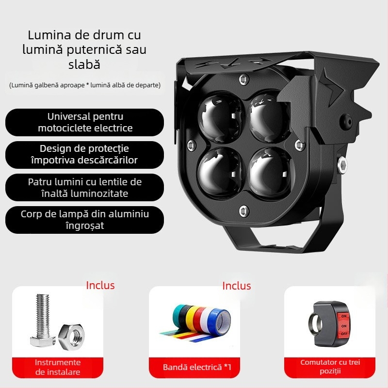 Spotlight LED pentru vehicule electrice, 20W, carcasă din aluminiu, 12-85V, model MQ-270A30