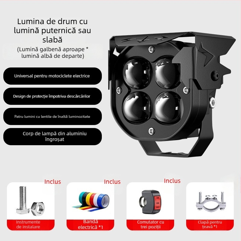 Spotlight LED pentru vehicule electrice, 20W, carcasă din aluminiu, 12-85V, model MQ-270A30