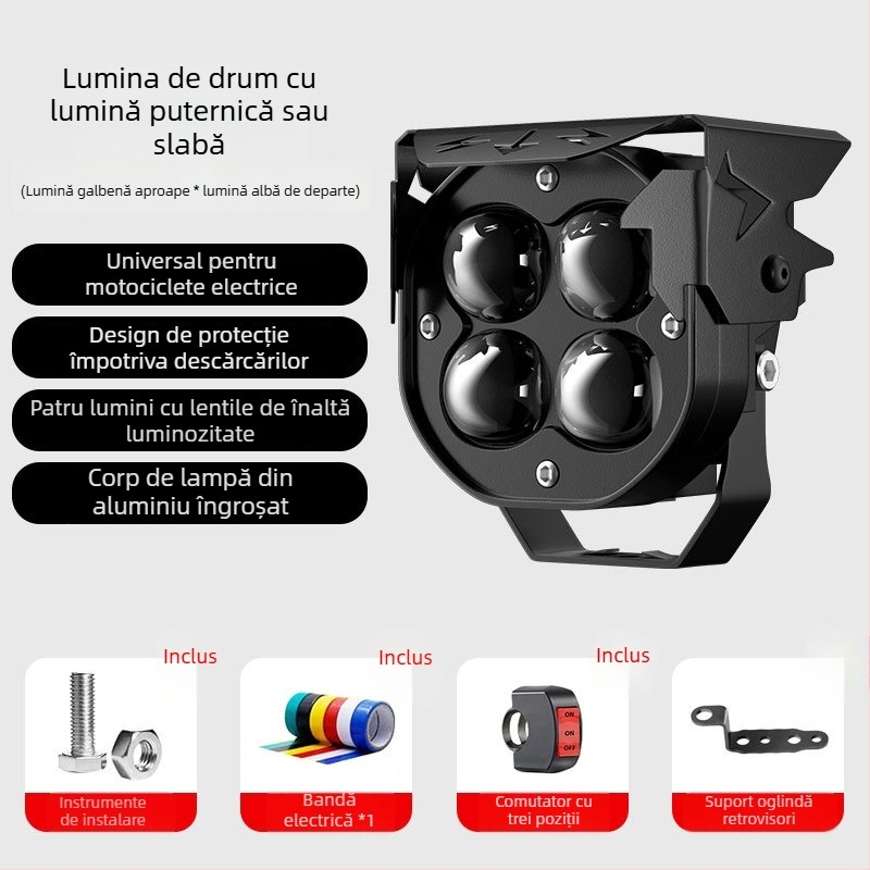 Spotlight LED pentru vehicule electrice, 20W, carcasă din aluminiu, 12-85V, model MQ-270A30