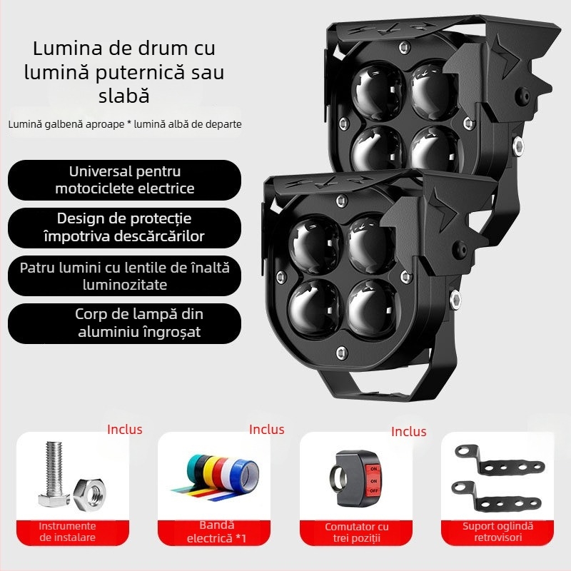 Spotlight LED pentru vehicule electrice, 20W, carcasă din aluminiu, 12-85V, model MQ-270A30