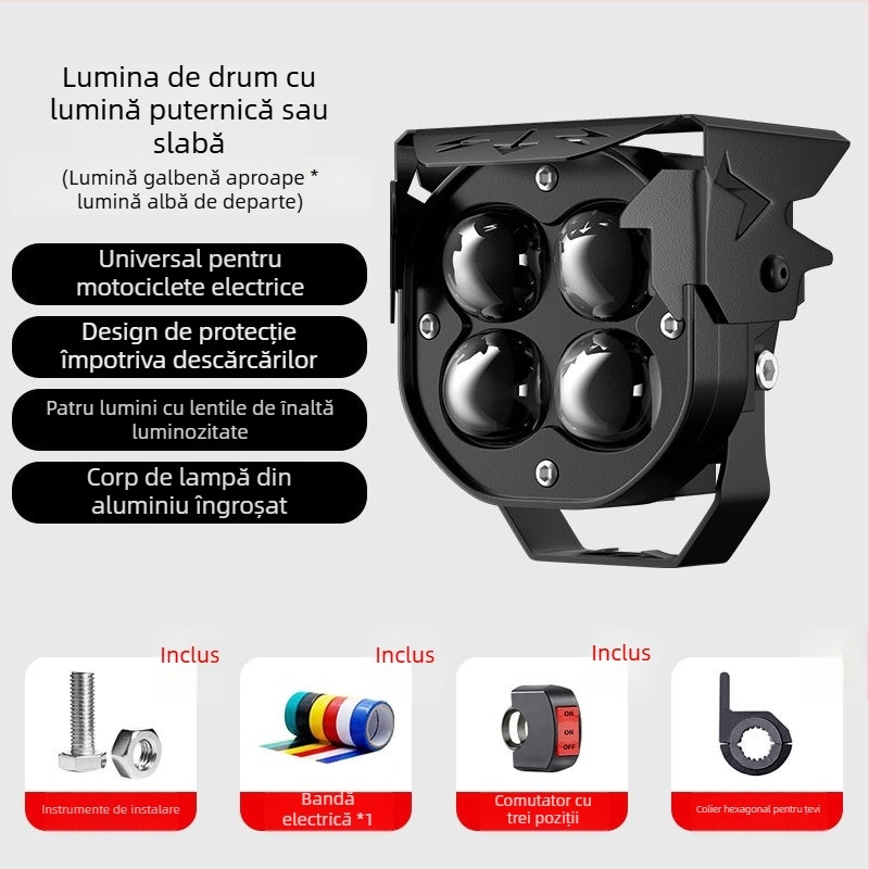 Spotlight LED pentru vehicule electrice, 20W, carcasă din aluminiu, 12-85V, model MQ-270A30