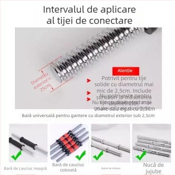 Tijă de conectare pentru gantere Jinbo Sports, fontă – accesorii fitness pentru antrenament brațe
