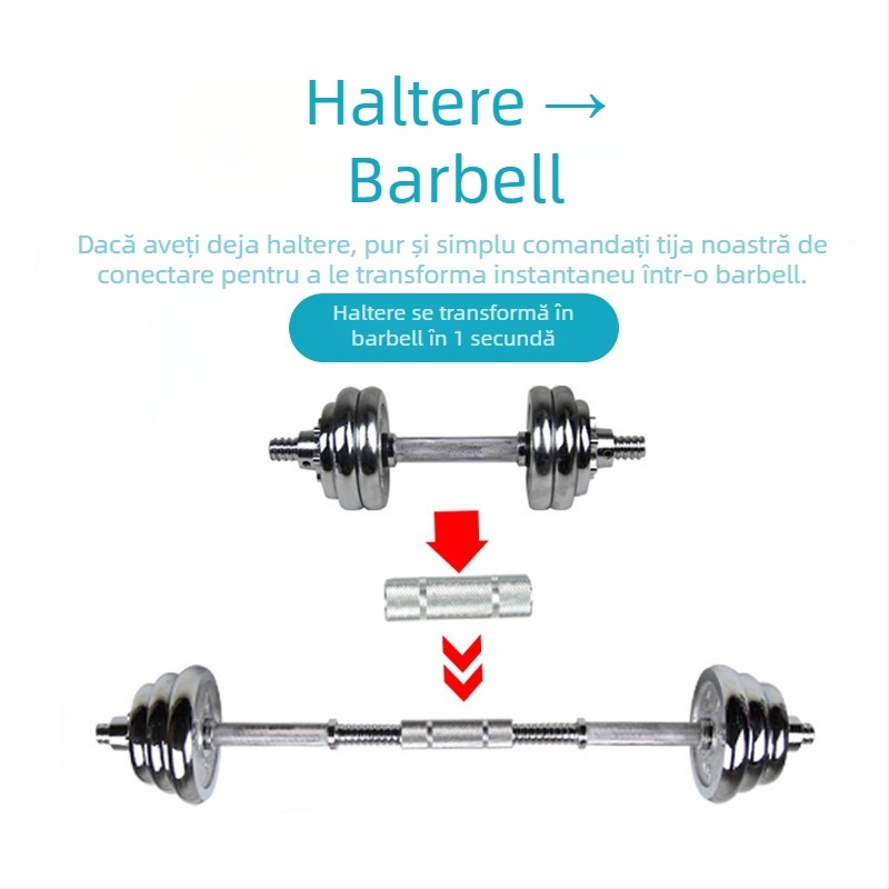 Conector pentru gantere, cu transformare în bară în o singură secundă, tijă extensibilă din oțel inoxidabil – Kangquan (Brand: Kangquan; Material: Oțel inoxidabil; Specificații: 11; Destinat echipamentului de fitness)