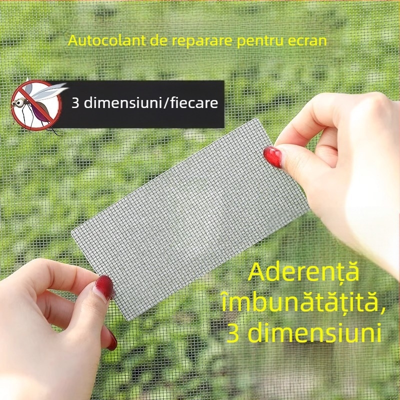 Patch de reparare pentru plasa de țânțari a ferestrei – autoadeziv, respirabil, de unică folosință