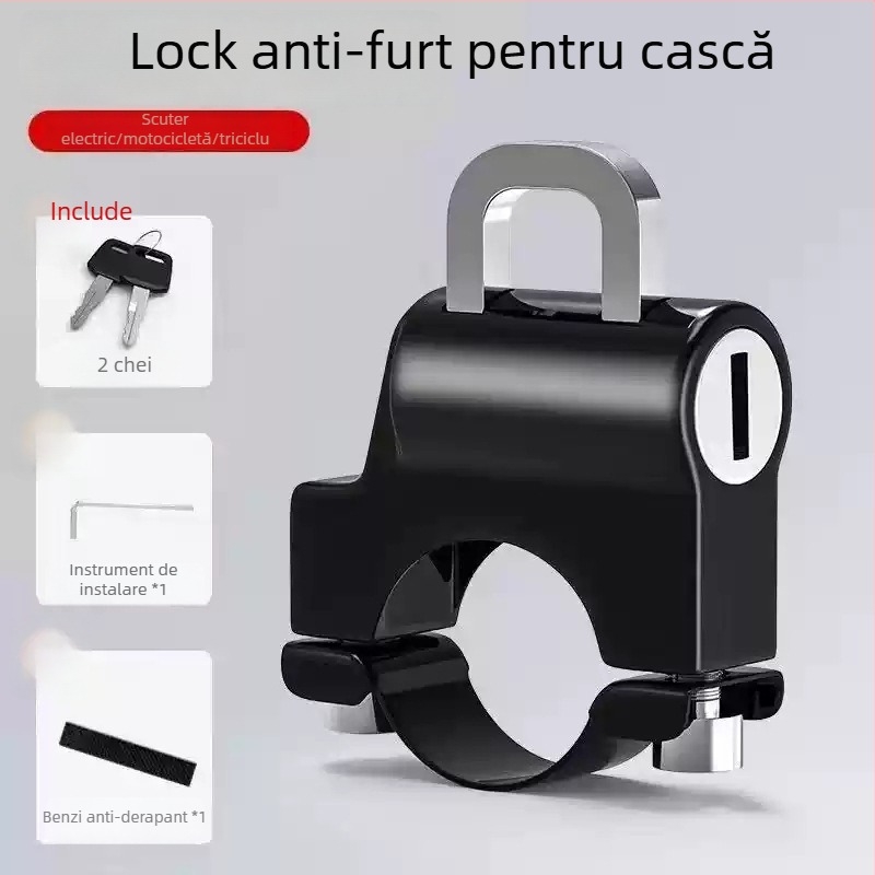Qiwang Încuietoare Cască — Încuietoare universală pentru cască, Model Helmet Lock, Articol 12436, Stil Modern Minimalist