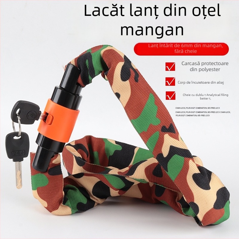 Mustang lacăt de lanț pentru bicicletă, oțel mangan, 780 g, potrivit pentru bicicletă, vehicul electric și motocicletă