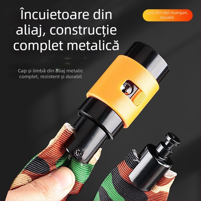 Mustang lacăt de lanț pentru bicicletă, oțel mangan, 780 g, potrivit pentru bicicletă, vehicul electric și motocicletă