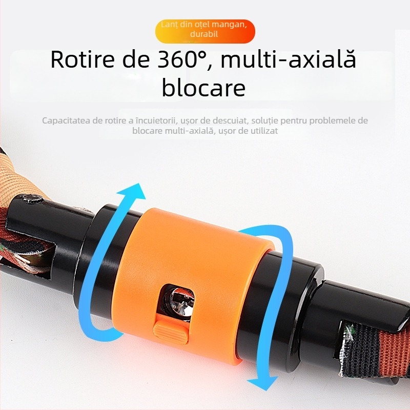 Mustang lacăt de lanț pentru bicicletă, oțel mangan, 780 g, potrivit pentru bicicletă, vehicul electric și motocicletă