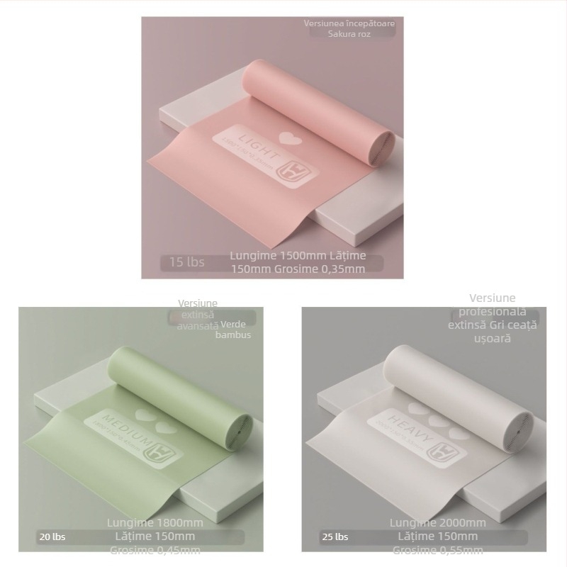 Bandă de rezistență pentru yoga – pentru uz casnic, material: TPE, brand: WOSWEIR