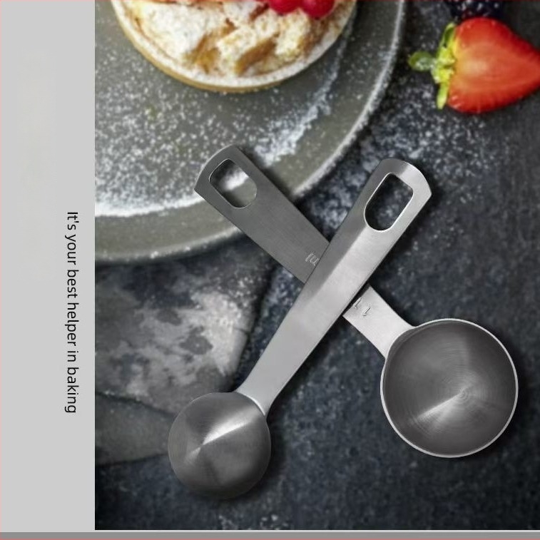 Set de 6 linguri de măsurat din oțel inoxidabil cu scară gradată, oțel 430, stil modern minimalist bucătărie