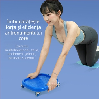 Disc de fitness pentru abdomen DL-858, 740 g, ne pliabil, cu disc glisant, pentru birou și acasă