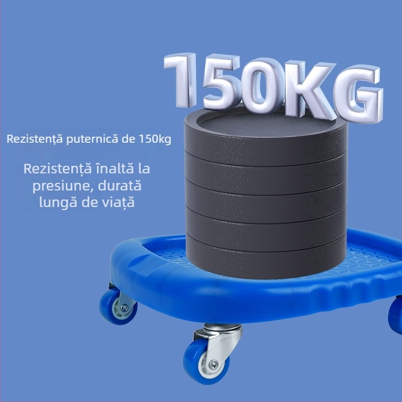 Disc de fitness pentru abdomen DL-858, 740 g, ne pliabil, cu disc glisant, pentru birou și acasă