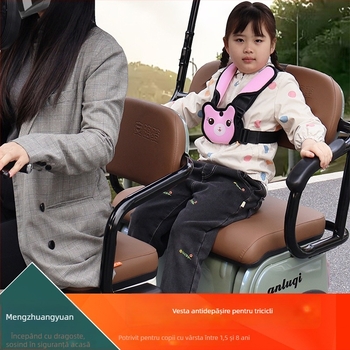 Centură de securitate pentru scaunul din spate al copilului pe tricicletă, motocicletă sau vehicul electric | Material: plastic oțel / imitatie nylon | Potrivit pentru vârsta 1,5–12 ani | Origine: Guangzhou
