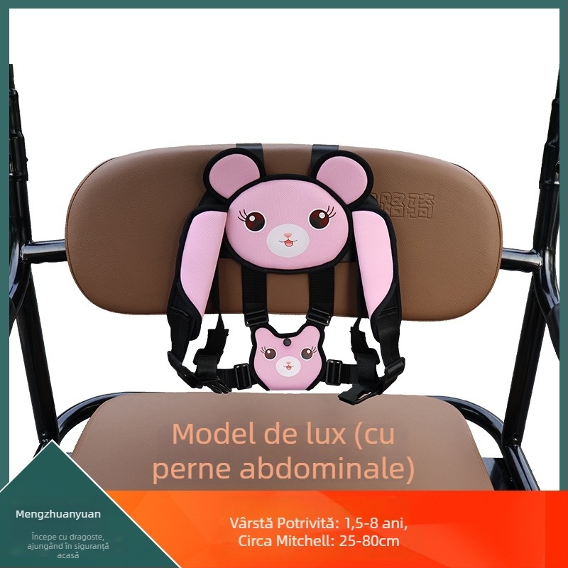 Centură de securitate pentru scaunul din spate al copilului pe tricicletă, motocicletă sau vehicul electric | Material: plastic oțel / imitatie nylon | Potrivit pentru vârsta 1,5–12 ani | Origine: Guangzhou
