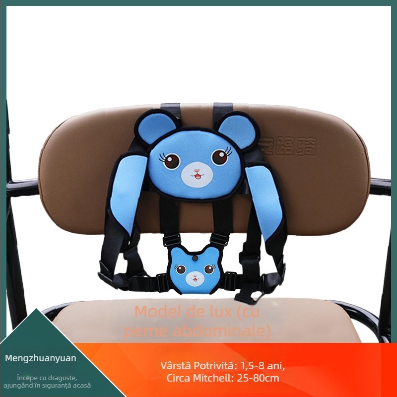 Centură de securitate pentru scaunul din spate al copilului pe tricicletă, motocicletă sau vehicul electric | Material: plastic oțel / imitatie nylon | Potrivit pentru vârsta 1,5–12 ani | Origine: Guangzhou
