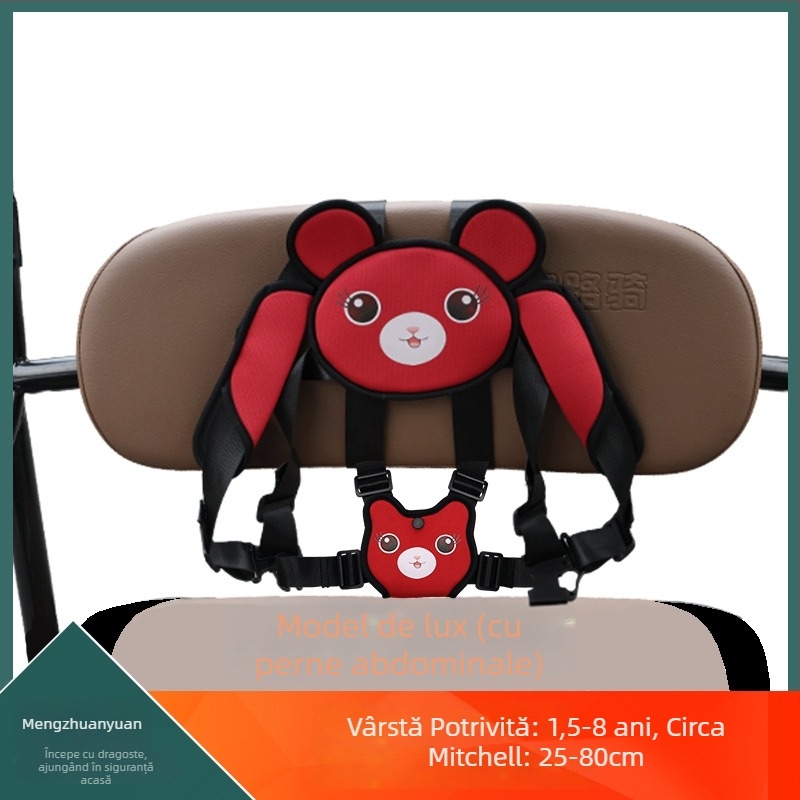 Centură de securitate pentru scaunul din spate al copilului pe tricicletă, motocicletă sau vehicul electric | Material: plastic oțel / imitatie nylon | Potrivit pentru vârsta 1,5–12 ani | Origine: Guangzhou