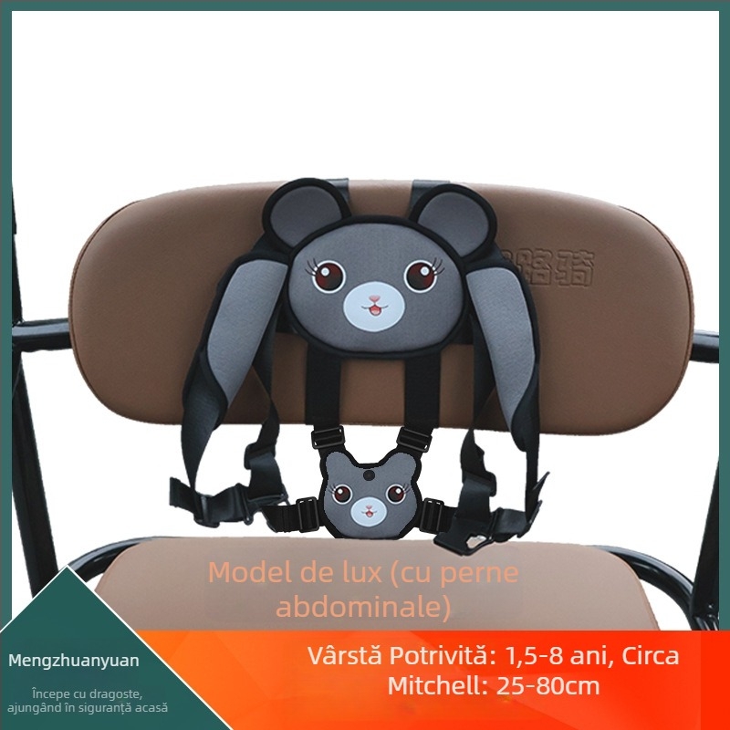 Centură de securitate pentru scaunul din spate al copilului pe tricicletă, motocicletă sau vehicul electric | Material: plastic oțel / imitatie nylon | Potrivit pentru vârsta 1,5–12 ani | Origine: Guangzhou