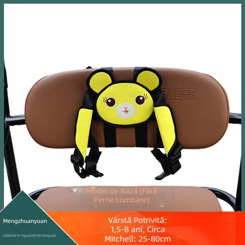 Centură de securitate pentru scaunul din spate al copilului pe tricicletă, motocicletă sau vehicul electric | Material: plastic oțel / imitatie nylon | Potrivit pentru vârsta 1,5–12 ani | Origine: Guangzhou