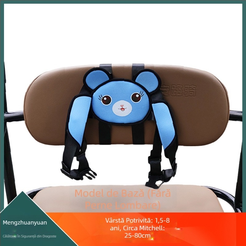 Centură de securitate pentru scaunul din spate al copilului pe tricicletă, motocicletă sau vehicul electric | Material: plastic oțel / imitatie nylon | Potrivit pentru vârsta 1,5–12 ani | Origine: Guangzhou