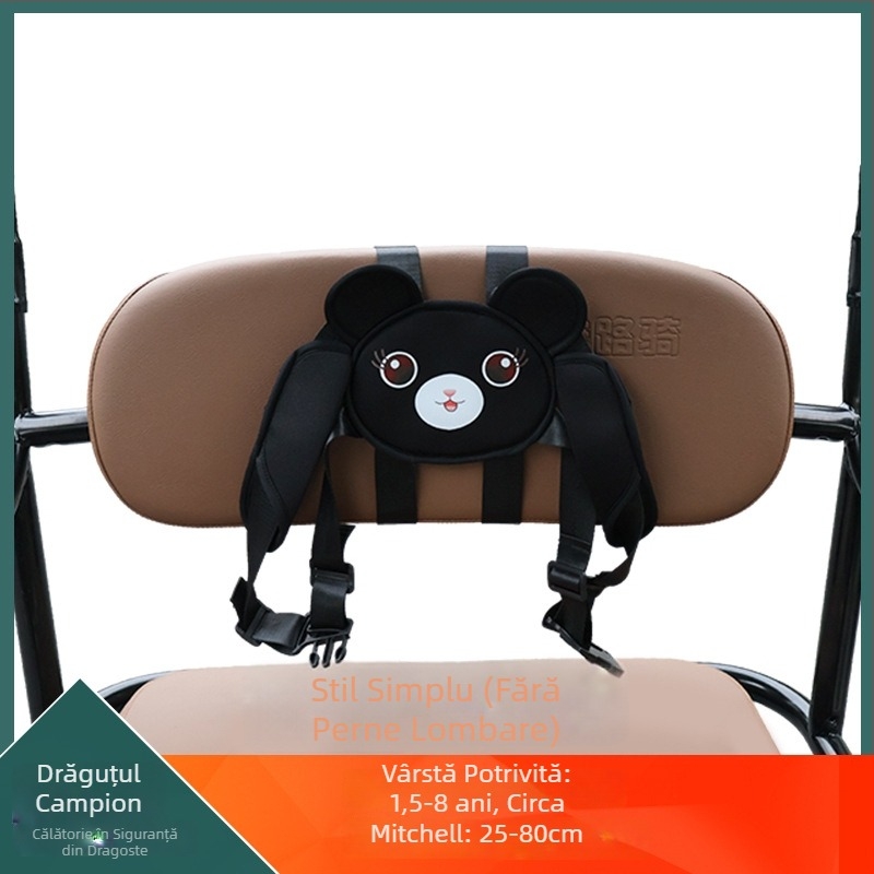 Centură de securitate pentru scaunul din spate al copilului pe tricicletă, motocicletă sau vehicul electric | Material: plastic oțel / imitatie nylon | Potrivit pentru vârsta 1,5–12 ani | Origine: Guangzhou