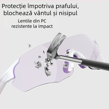 Ochelari de ciclism zi-noapte, TR90, anti-vânt, fără ramă, unisex, compatibili cu ochelari cu dioptrii
