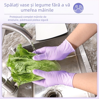 Mănuși de bucătărie din nitril — groase, impermeabile, de unică folosință pentru curățenie în gospodărie
