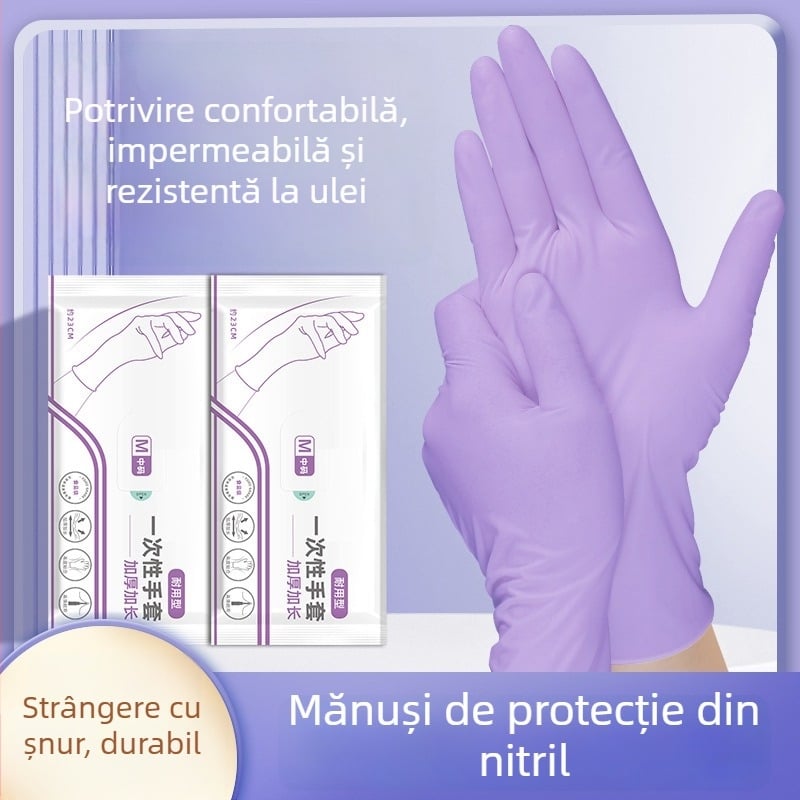 Mănuși de bucătărie din nitril — groase, impermeabile, de unică folosință pentru curățenie în gospodărie