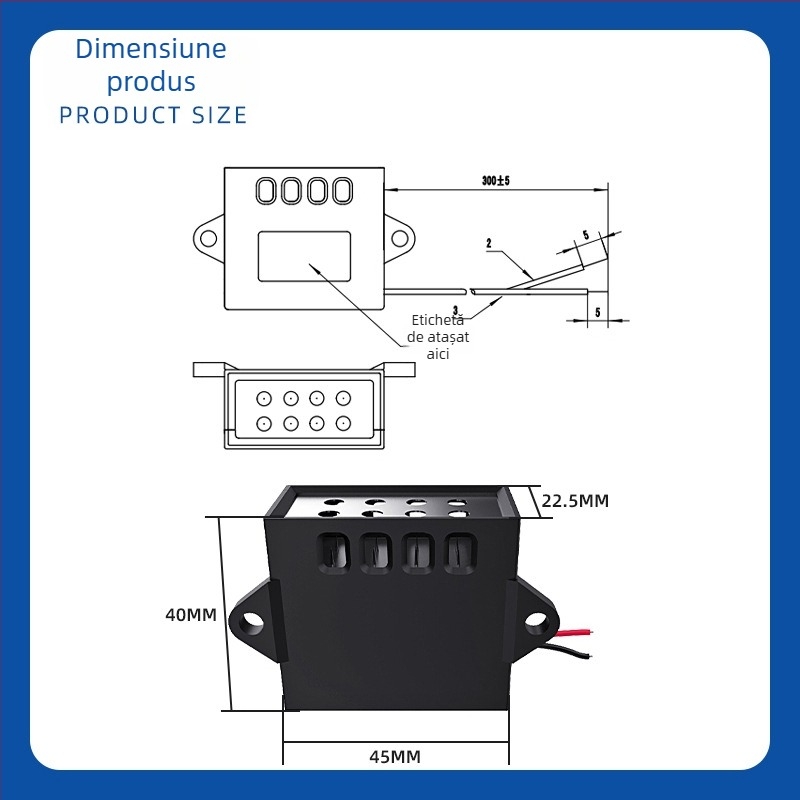 Modul generator de ioni pentru purificator de aer pentru animale de companie, DC12V, certificat UL, model TFB-Y102DJ1, dezinfectare și purificare a aerului
